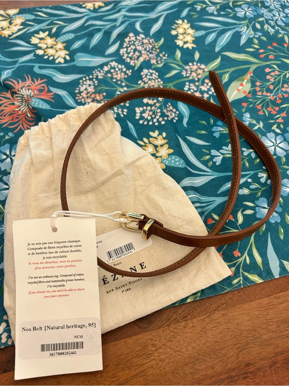 Sezane Noa Belt 85 NWT - Picture 3 of 4